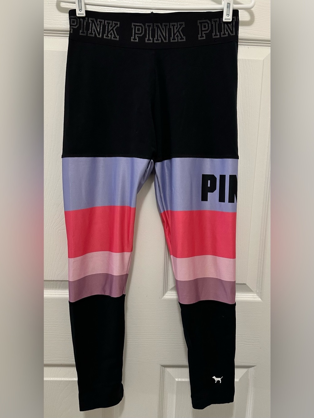 Pink By Victoria’s Secret Ultimate Leggings 2016 Bold Graphics Colorblock Large